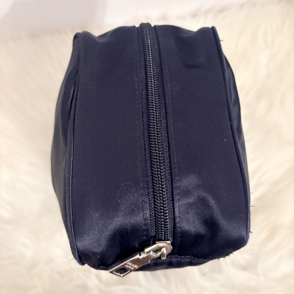 Prada Parfums Navy Blue Nylon Toiletry Cosmetic Makeup Bag - Picture 8 of 13